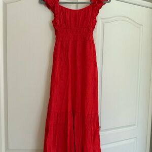 Abercrombie & Fitch Vibrant Red Kids Dress